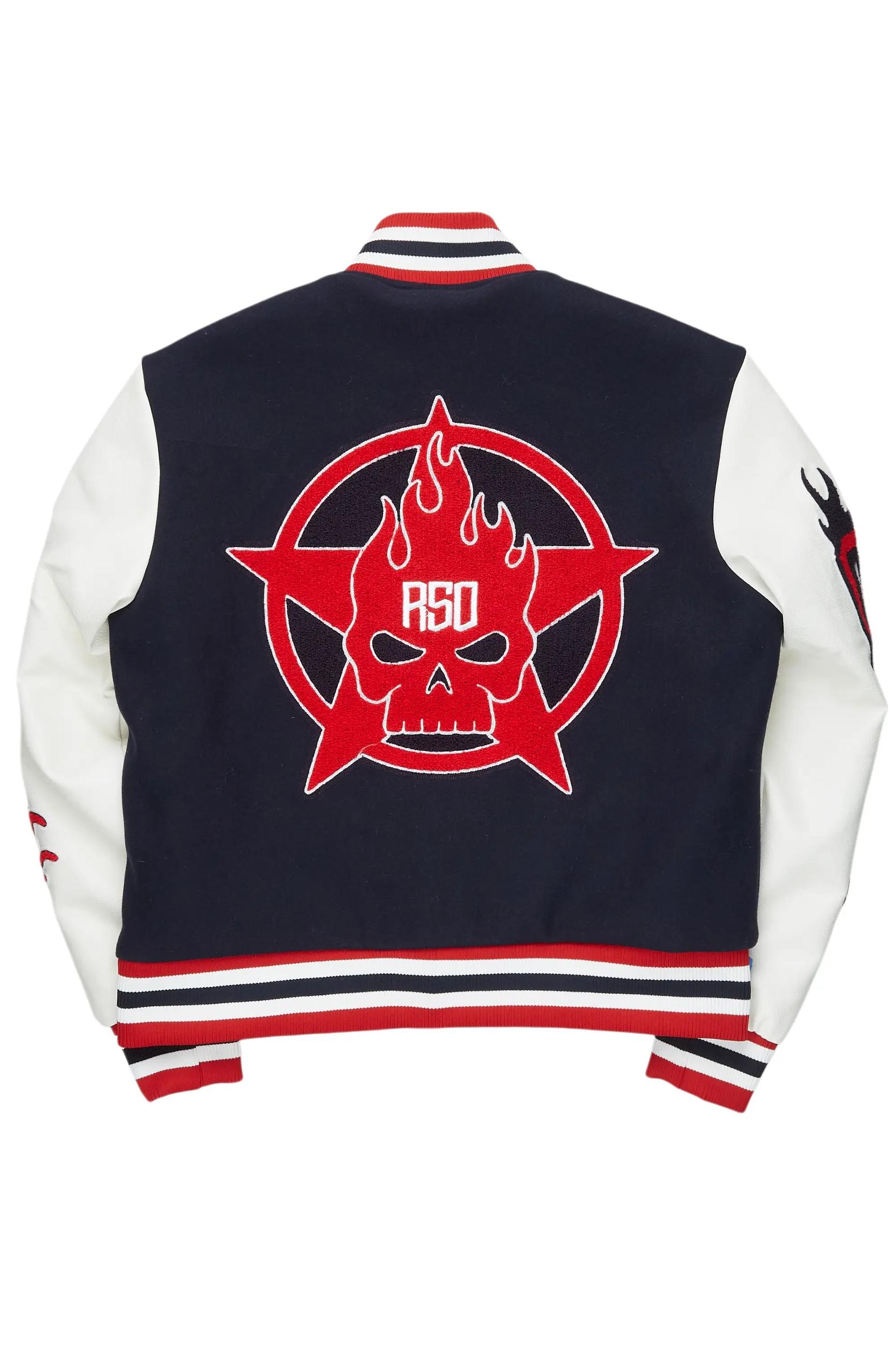 Skoll Navy Varsity Jacket Male Product Image