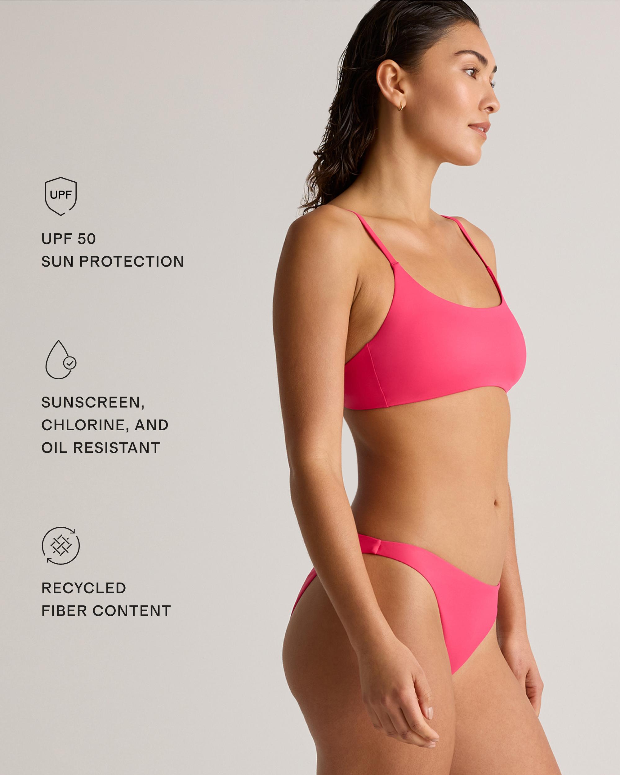 Quince | Women's Italian Scoop Neck Bikini Top Size XS, 78% Recycled Polyamide, 22% Spandex Product Image