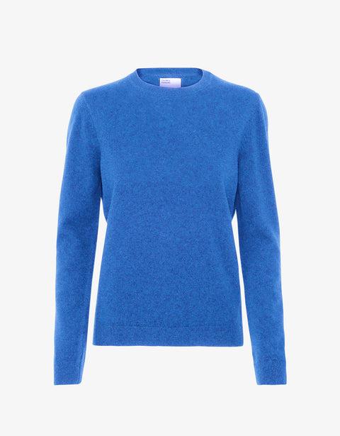 Women Light Merino Wool Crew - Pacific Blue Product Image