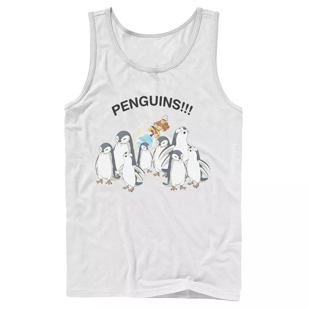 Men's Nickelodeon Avatar The Last Airbender Aang And Penguins!! Tank Top,  Product Image