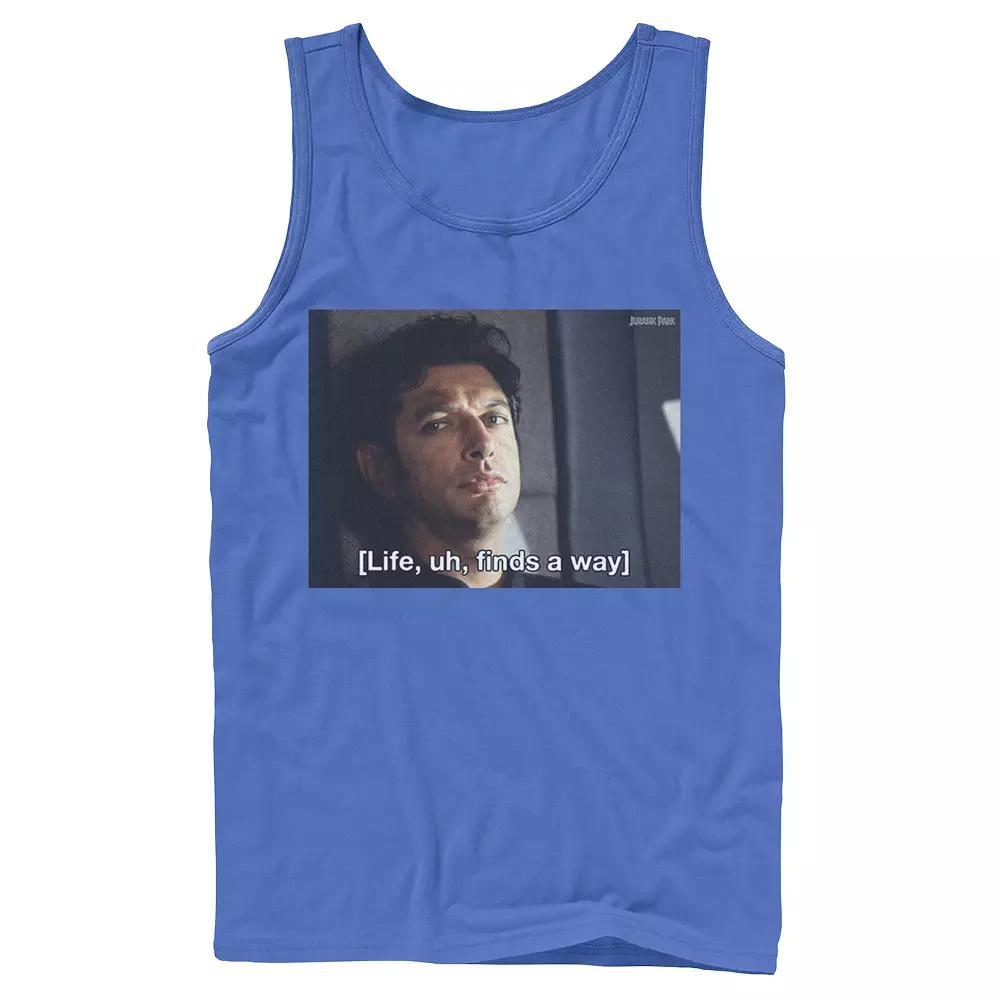 Men's Jurassic Park Life Finds A Way Goldblum Jeff Stare Tank Top,  Product Image