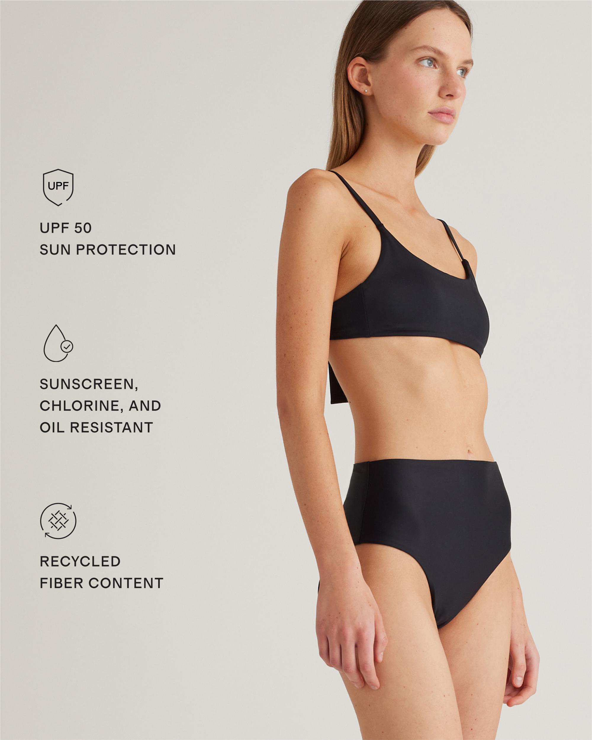 Quince | Women's Italian Scoop Neck Bikini Top Size XL, 78% Recycled Polyamide, 22% Spandex Product Image