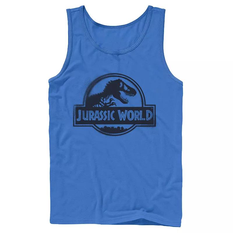 Men's Jurassic World Two Black Spray Paint Logo Tank Top,  Product Image