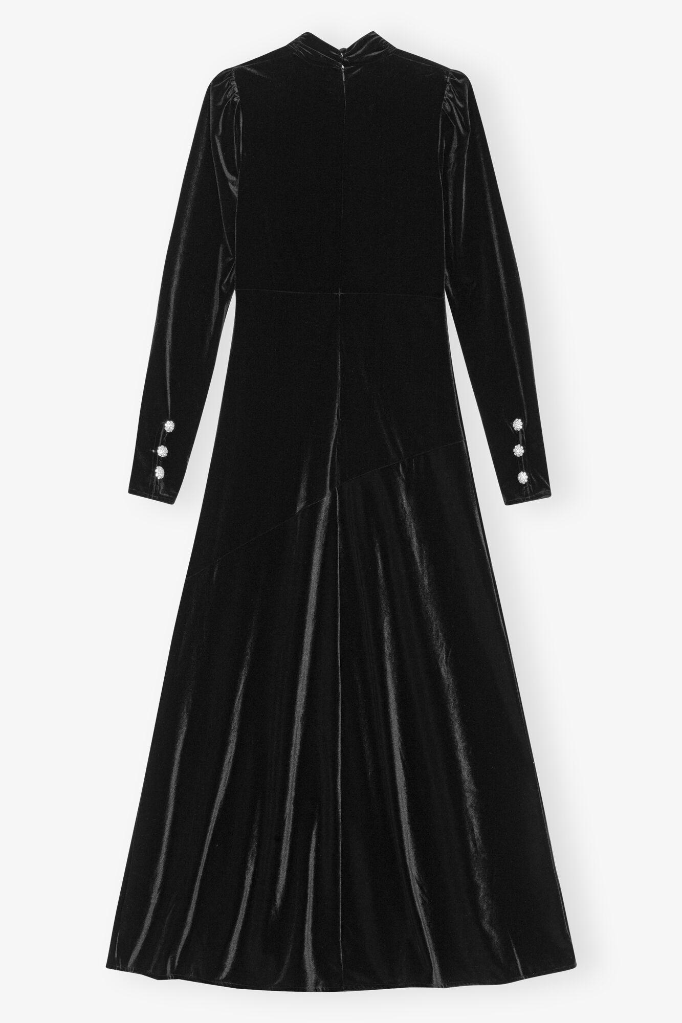 Black Velvet Long Dress Product Image