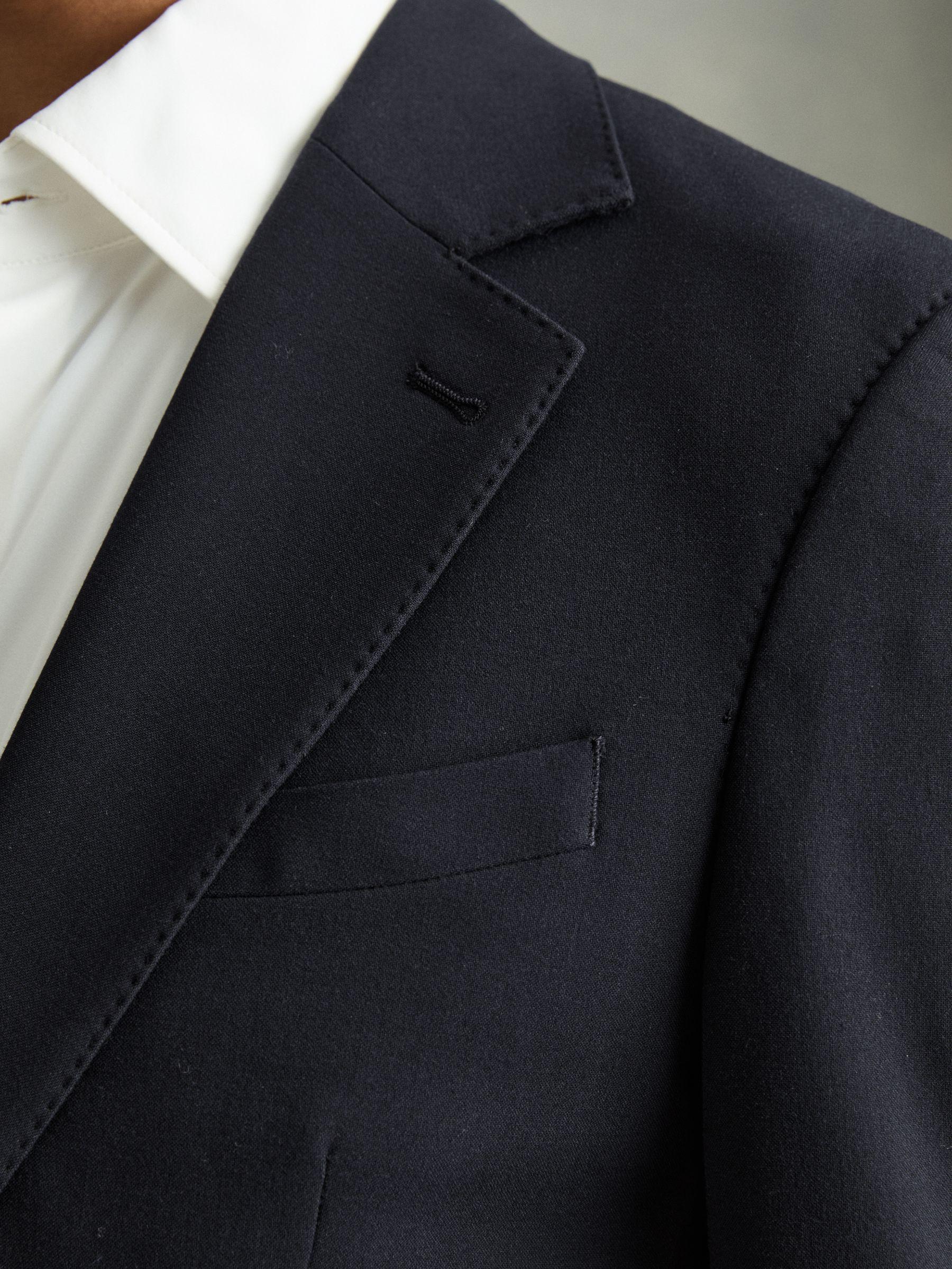 Single-Breasted Stretch Suit Blazer Slim-Fit in Stone Product Image