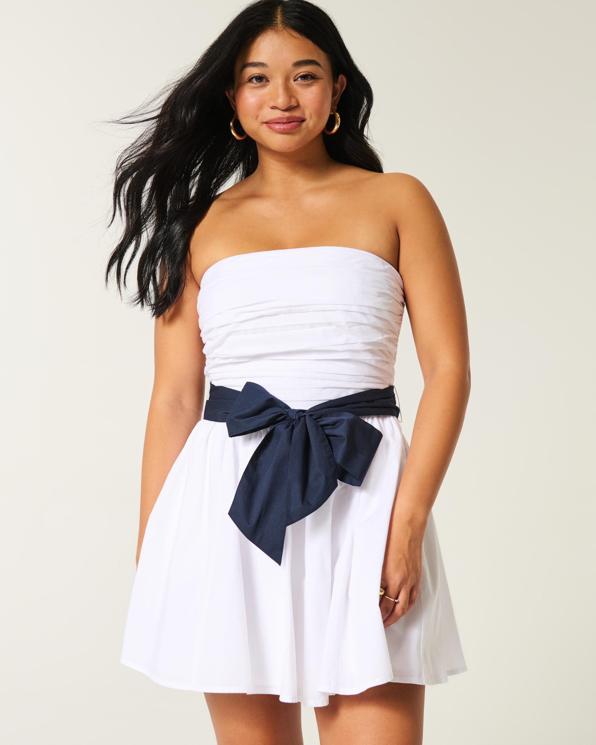 Strapless Bow Mini Dress Product Image