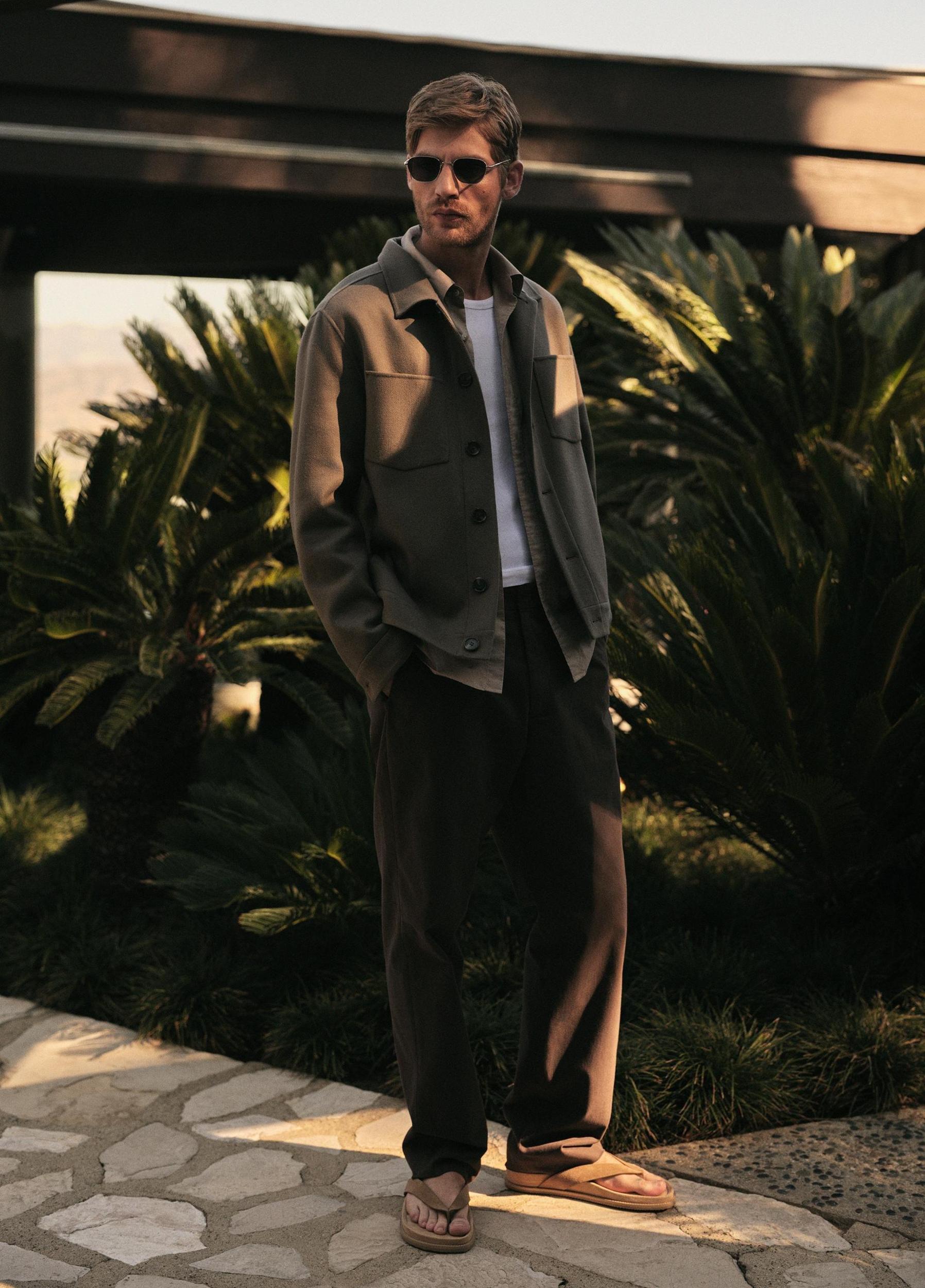 Italian Splittable Wool-Blend Shop Jacket Product Image