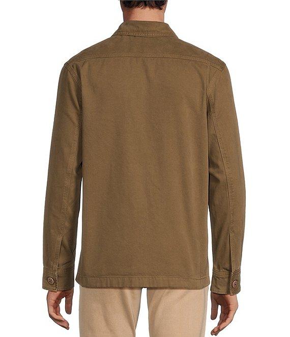 Rowm The Rambler Long Sleeve Garment Dyed Canvas Solid Shirt Jacket Product Image