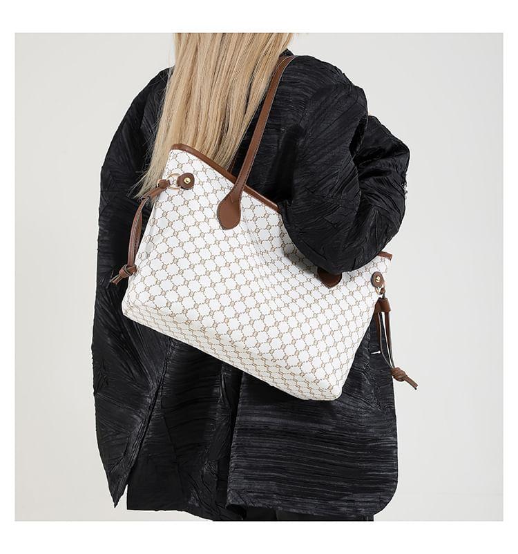 Patterned Drawstring Tote Bag Product Image