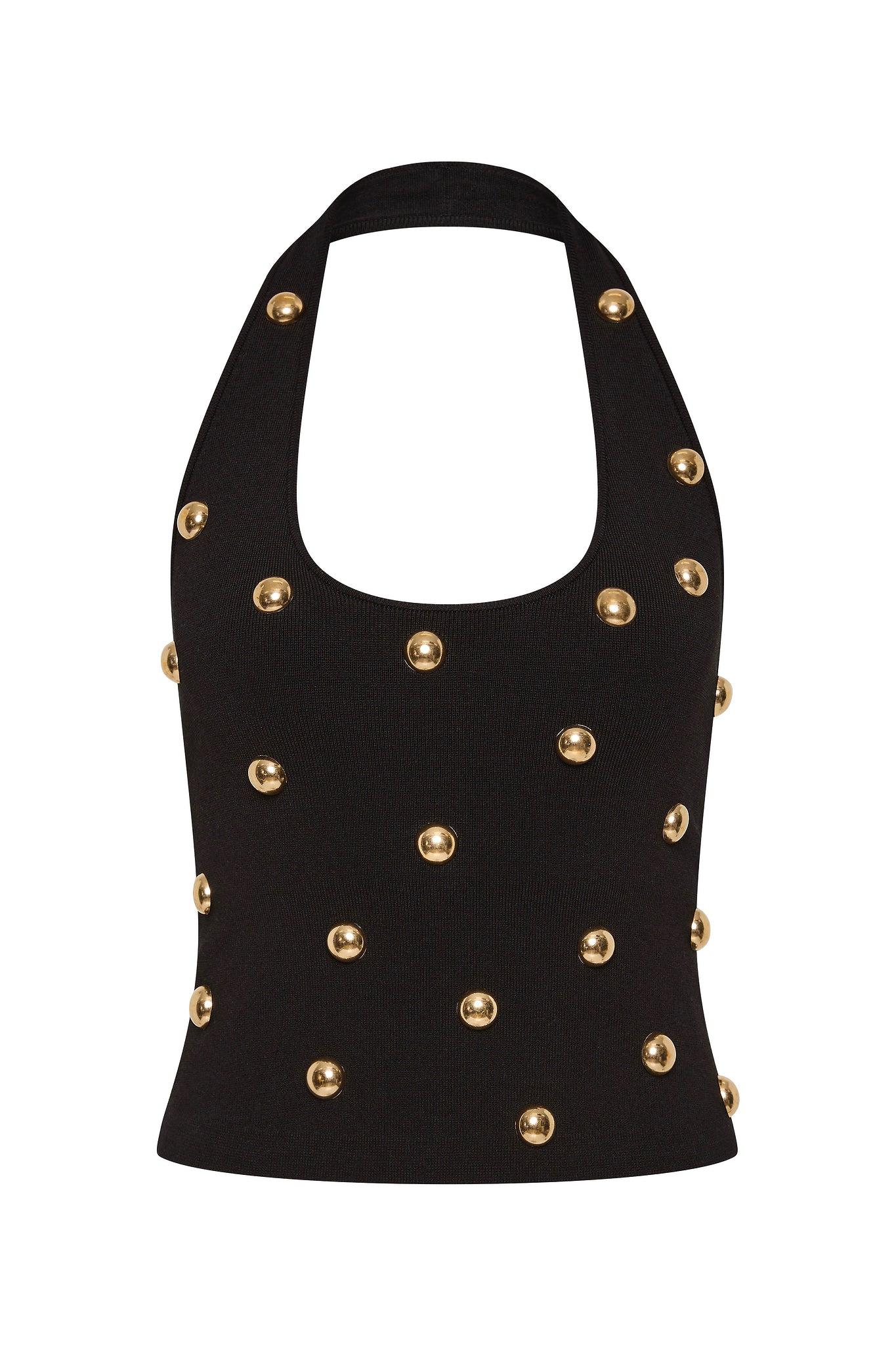 Leah Knit Halter Top Product Image