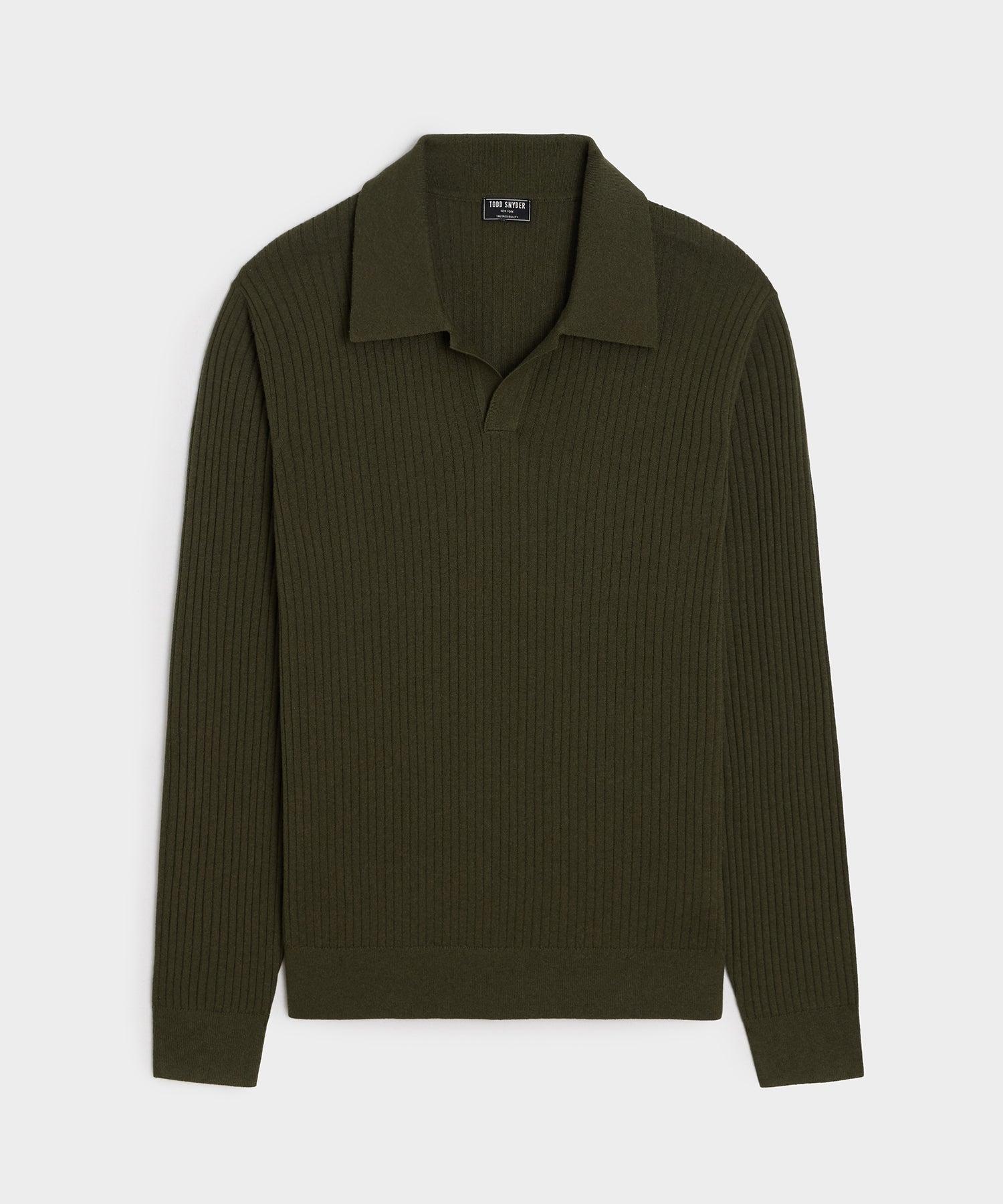 Silk-Cashmere Ribbed Montauk Sweater Polo Product Image