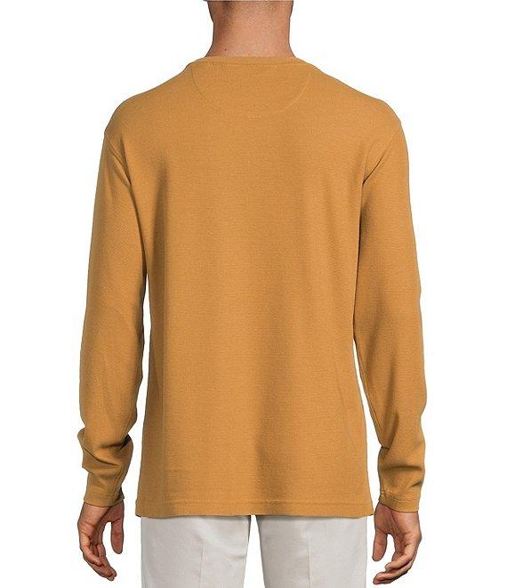 Roundtree & Yorke Long Sleeve Solid Waffle Crewneck Pullover Product Image