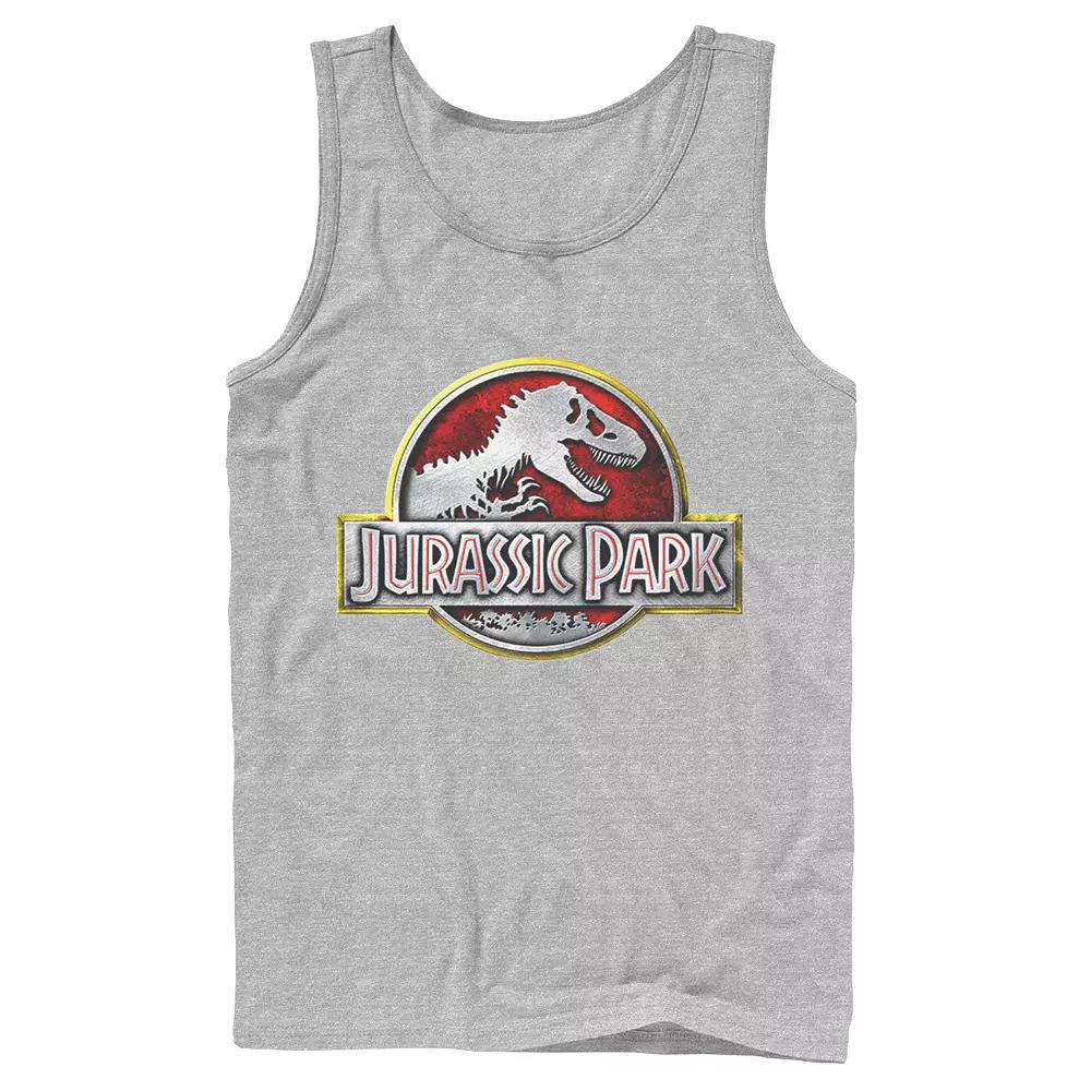 Men's Jurassic Park Chrome Logo Tank Top,  Product Image