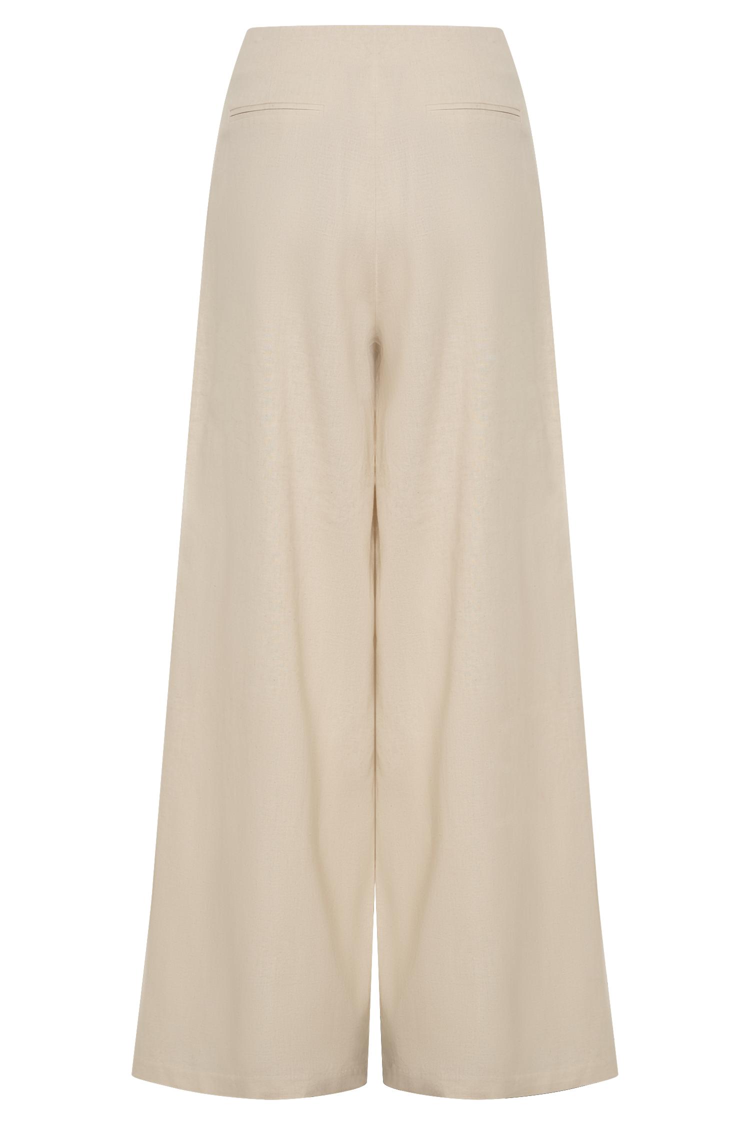 Brandi Linen Straight Leg Pant - Wheat Marle Product Image