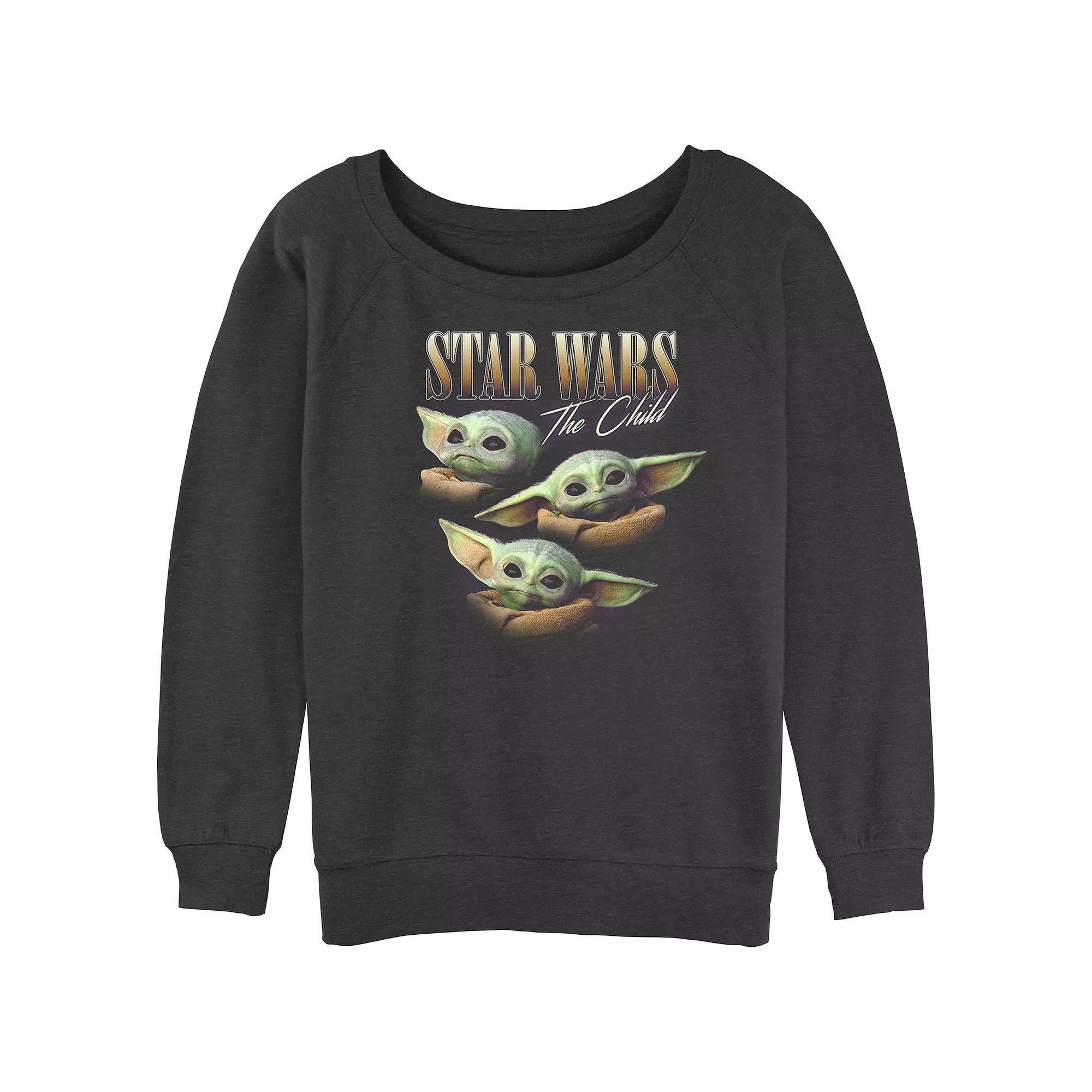 Juniors' The Mandalorian Star Wars The Child Slouchy Terry Graphic Pullover, Women's,  Product Image