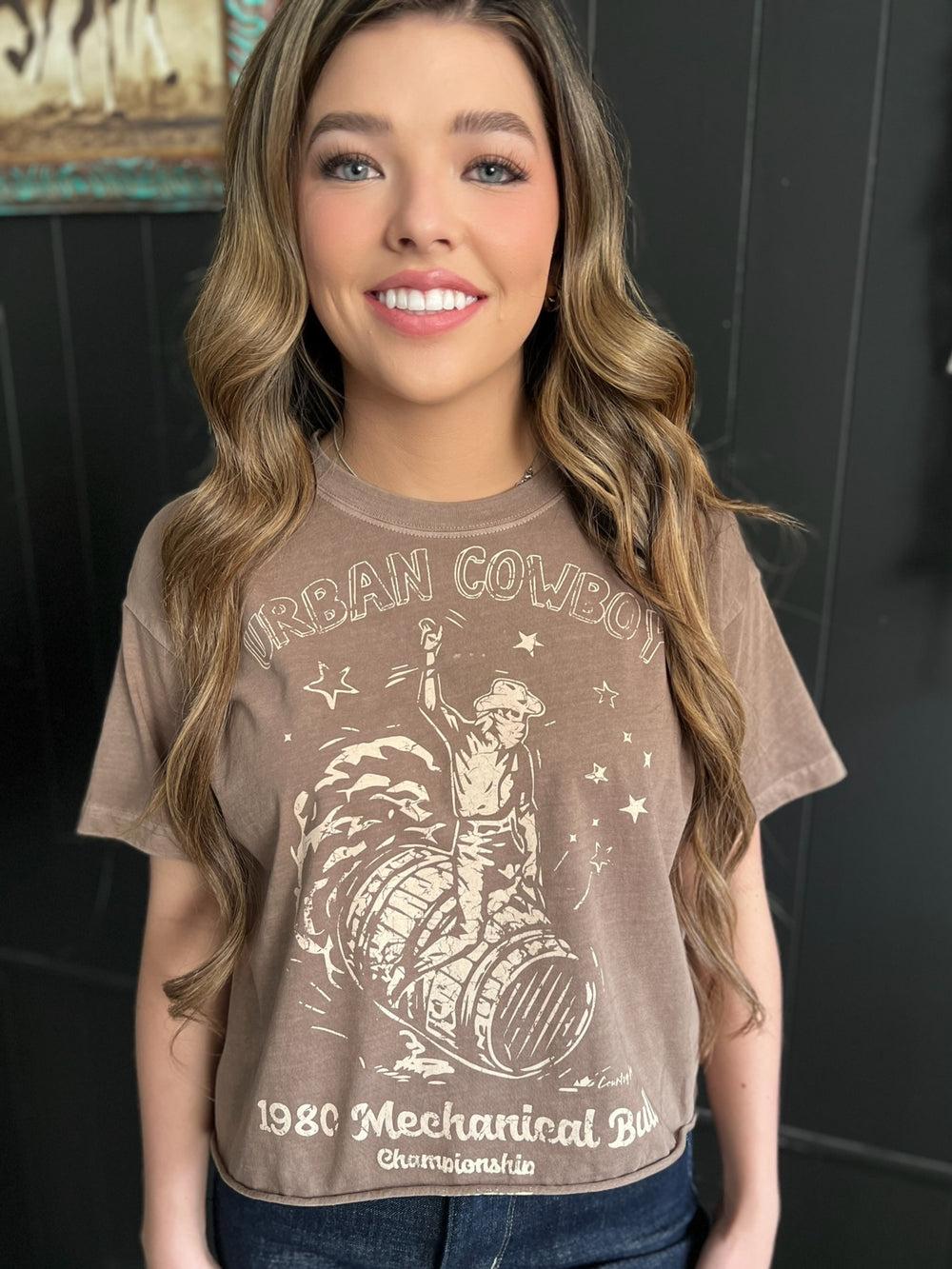 Urban Cowboy Crop Top T-Shirt Product Image