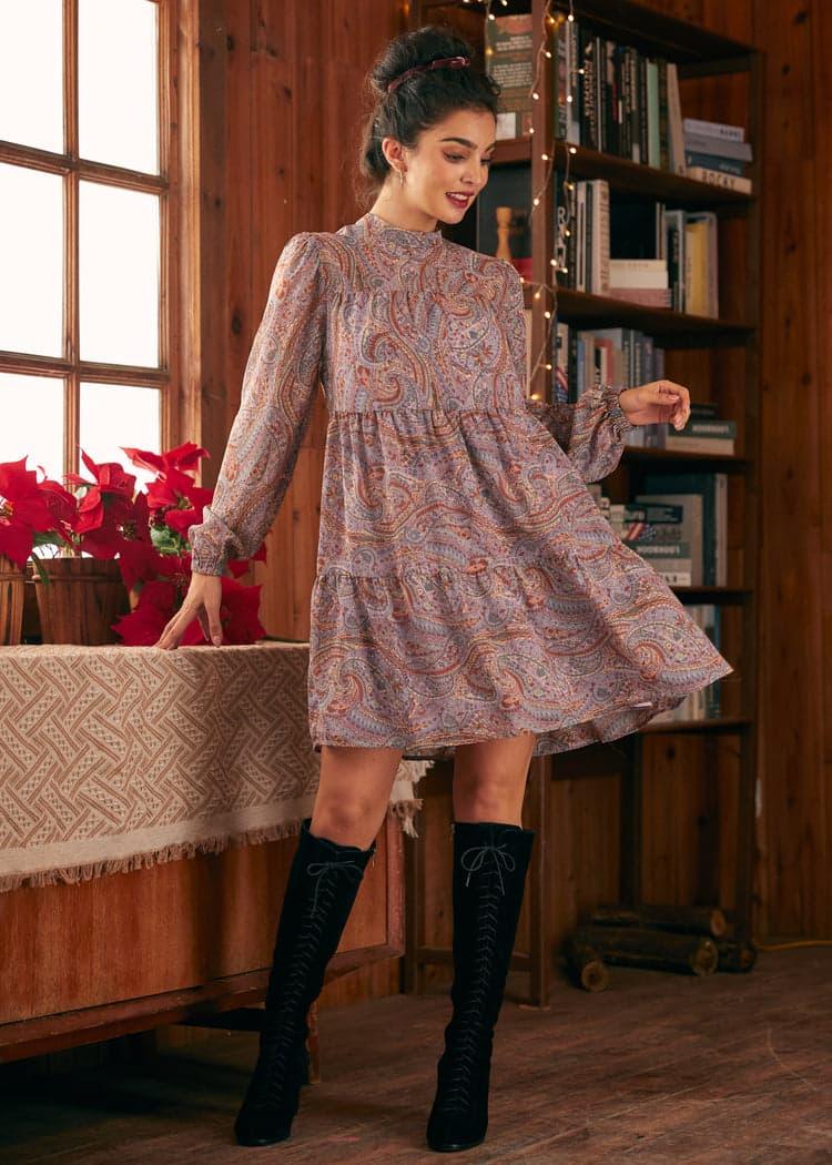 Belle Époque Balloon Sleeve Dress Product Image