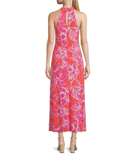 Tommy Bahama Paradiso Printed Halter Neck Sleeveless Stretch Jersey Maxi Dress Product Image