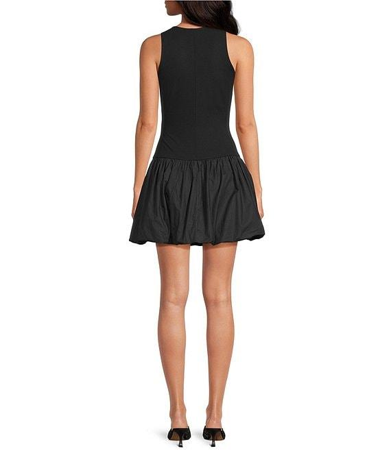 Gianni Bini Beth Crew Neck Sleeveless Bubble Hem Mini Dress Product Image
