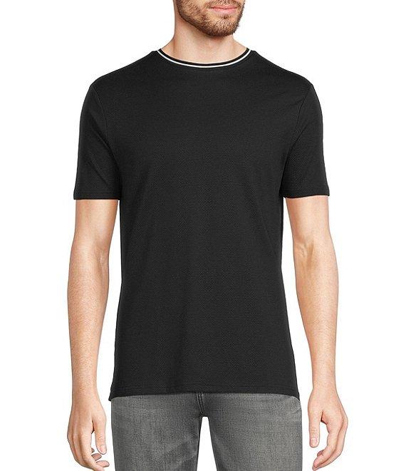 Murano Liquid Luxury Slim Fit Textured Short Sleeve T-Shirt Product Image