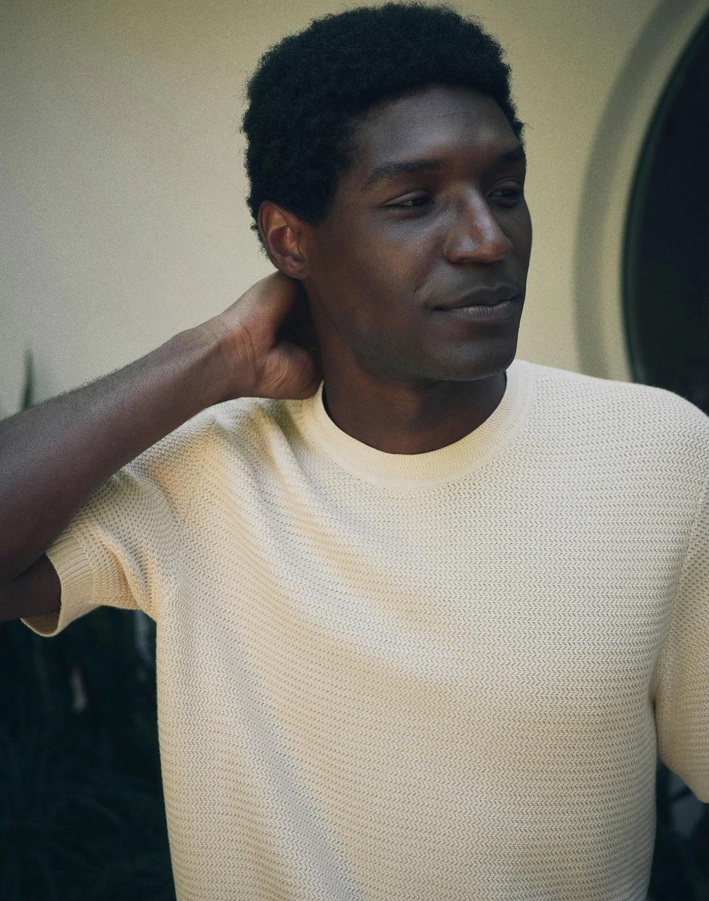 Zig-Zag Stitch Sweater Tee Product Image