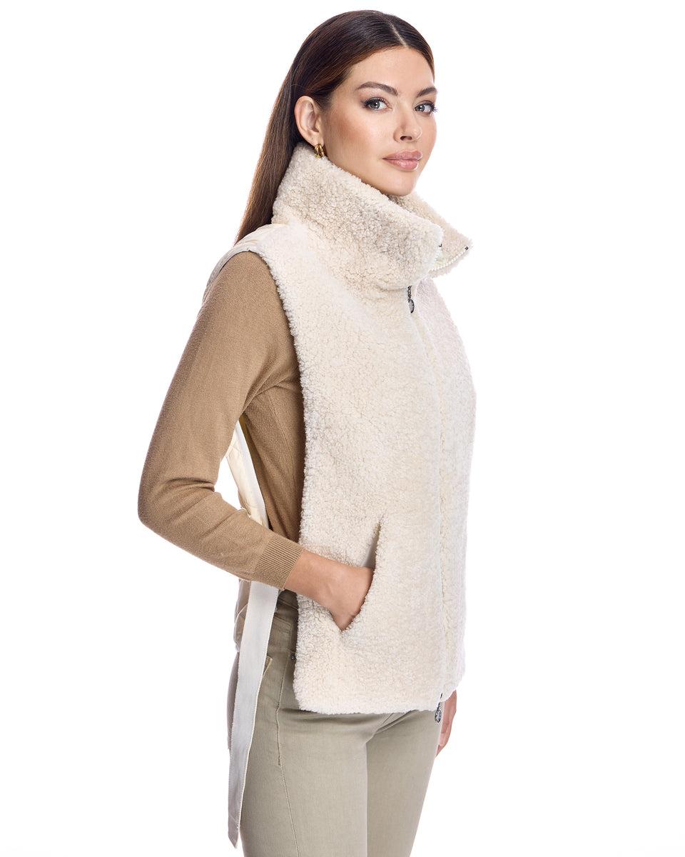Shearling Lamb Vest with Poly Back Product Image