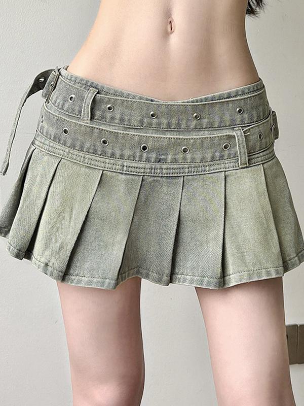 Retro Street Mini Skirt Product Image