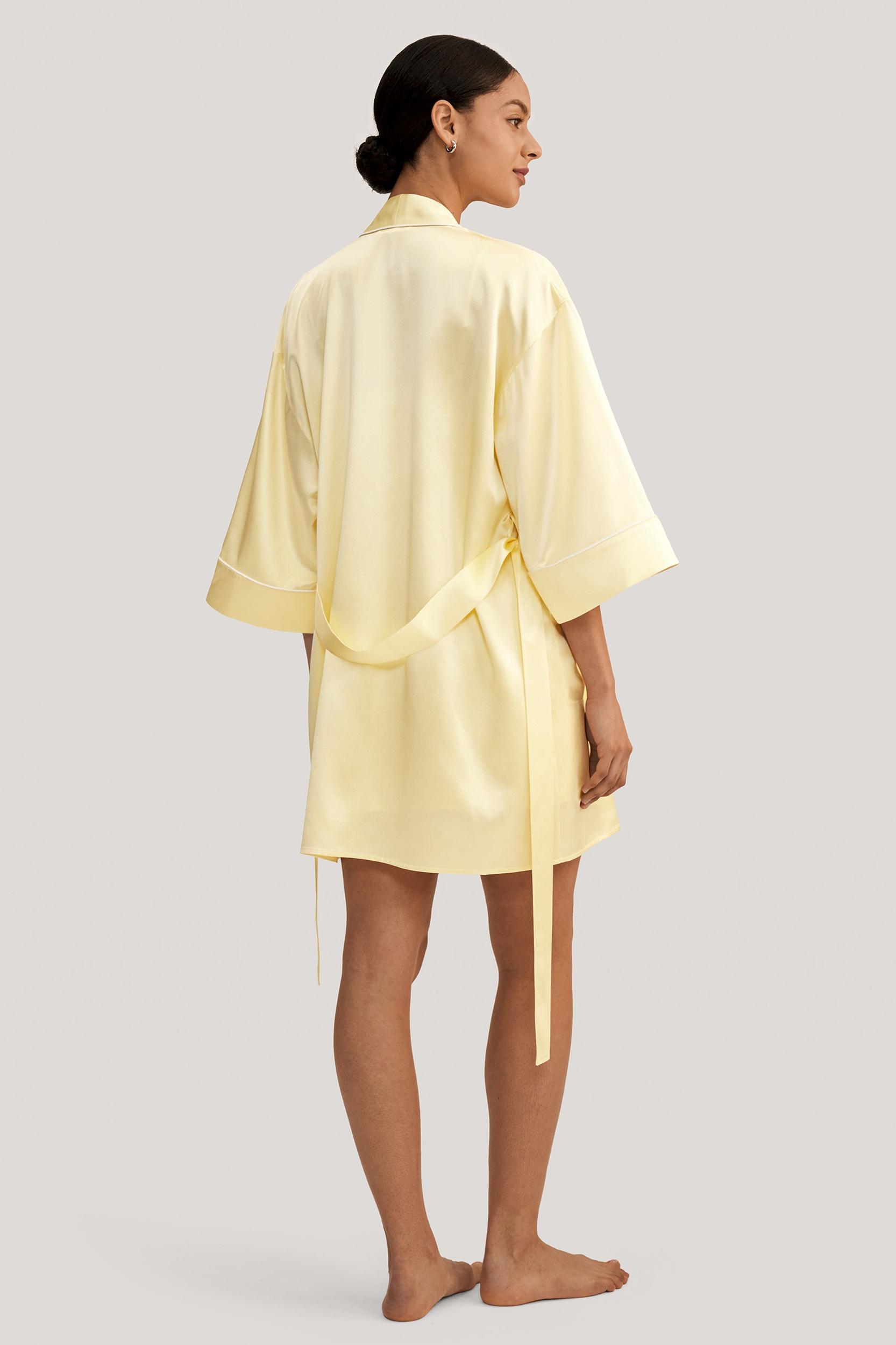 Golden Cocoon Silk kimono Robe Product Image
