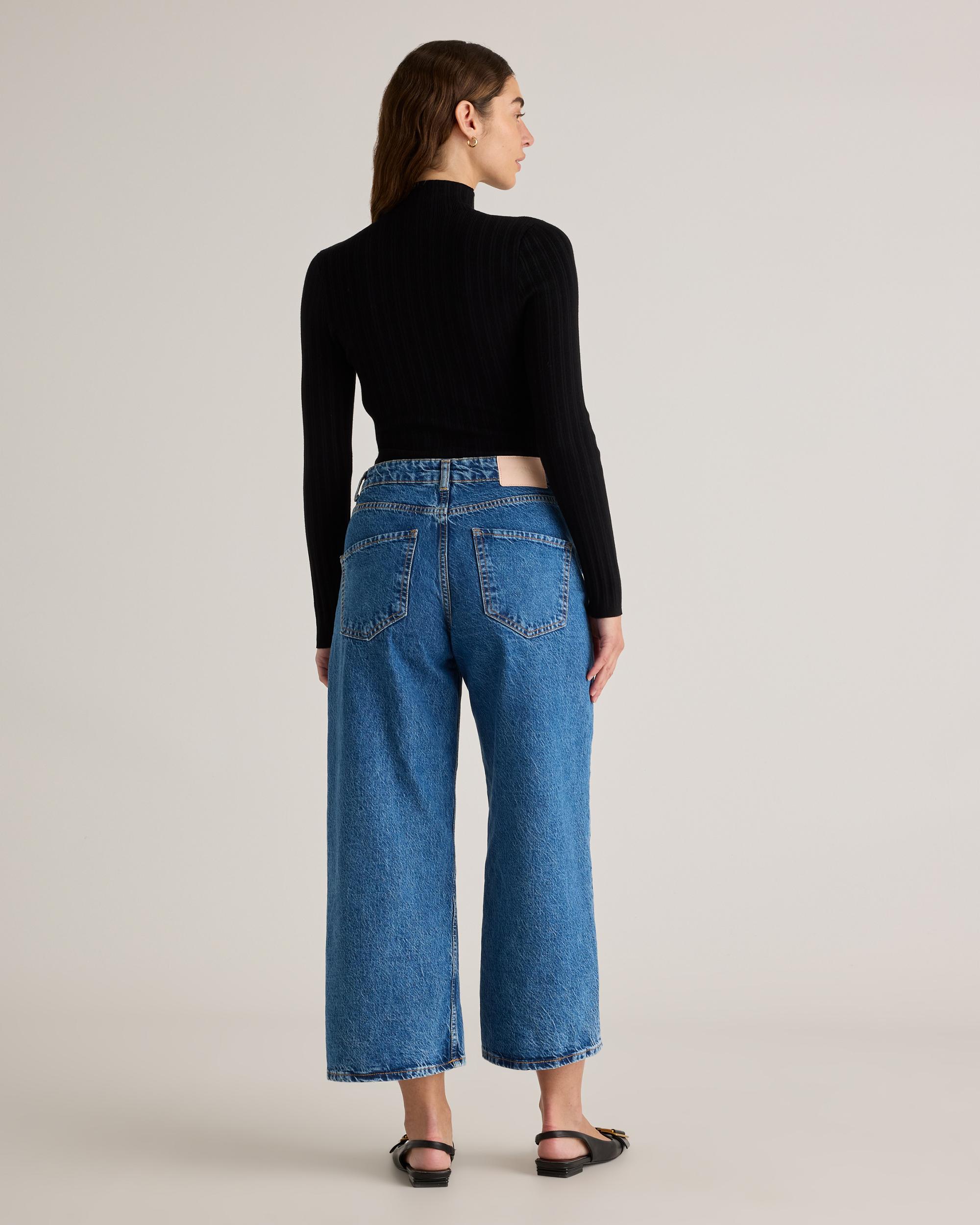 Quince | Women's Cotton Cashmere Ribbed Turtleneck Bodysuit Organic Cotton Product Image