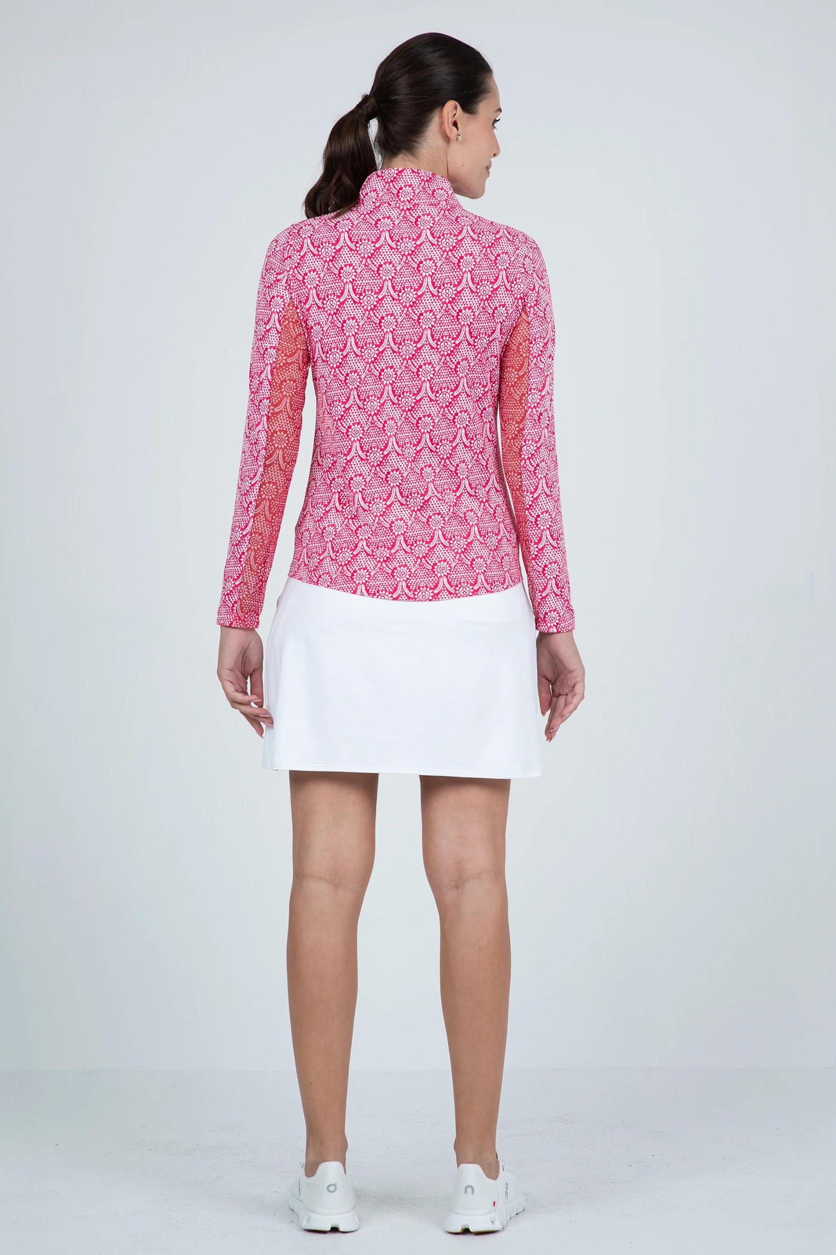 Leslie Print Long Sleeve Mock Neck Top Product Image