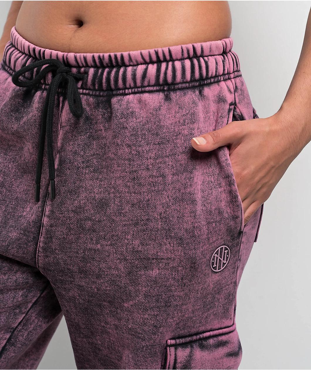 Ninth Hall Fundamentals Koa Purple Wash Relaxed Cargo Sweatpants Product Image