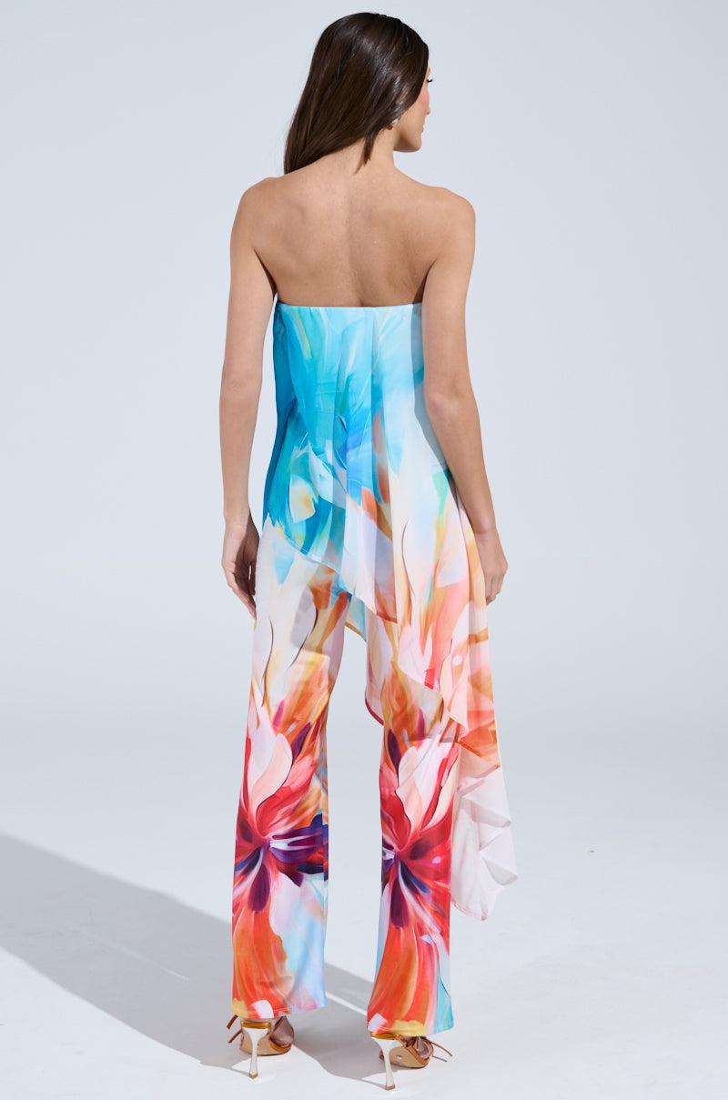ON A BEACH SOMEWHERE PRINTED JUMPSUIT Product Image