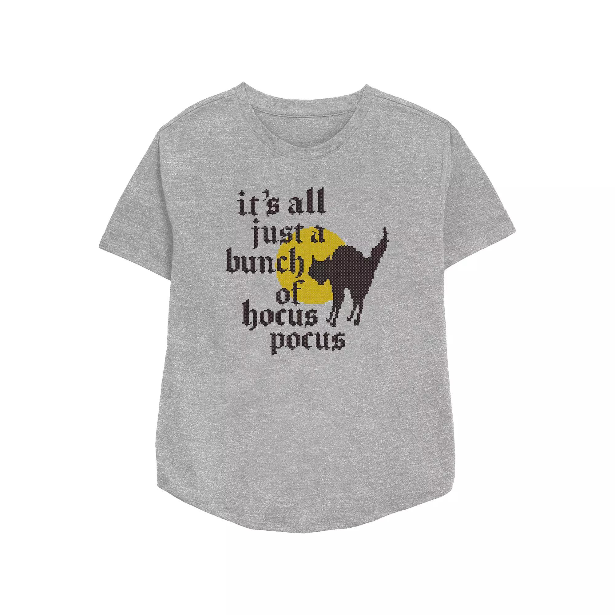 Disney's Hocus Pocus Thackery Binx It's All Just A Bunch Of Hocus Pocus Women's Relaxed Fit Graphic Tee,  Product Image