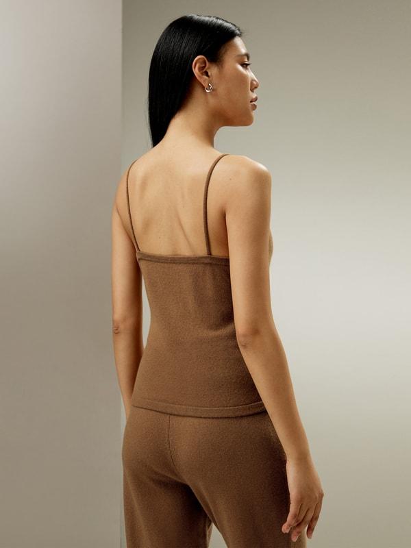 LILYSILK Cashmere Vests Womens - Toffee Sustainable Cashmere - Versatile Winter Essential Top M Product Image