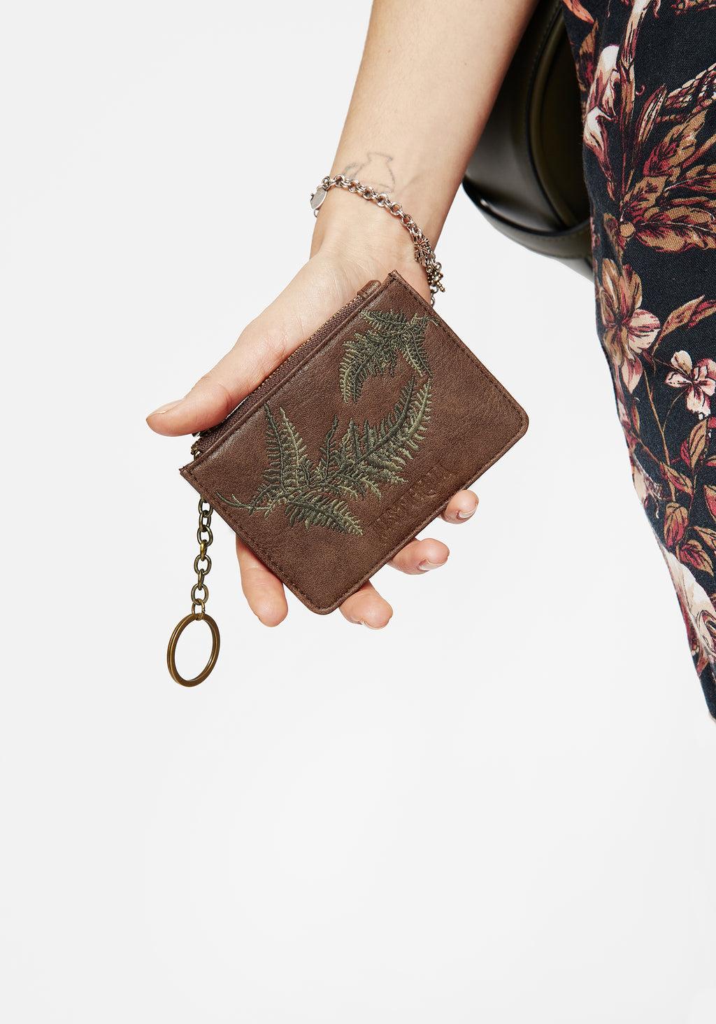 Fern Embroidered Card Holder Product Image