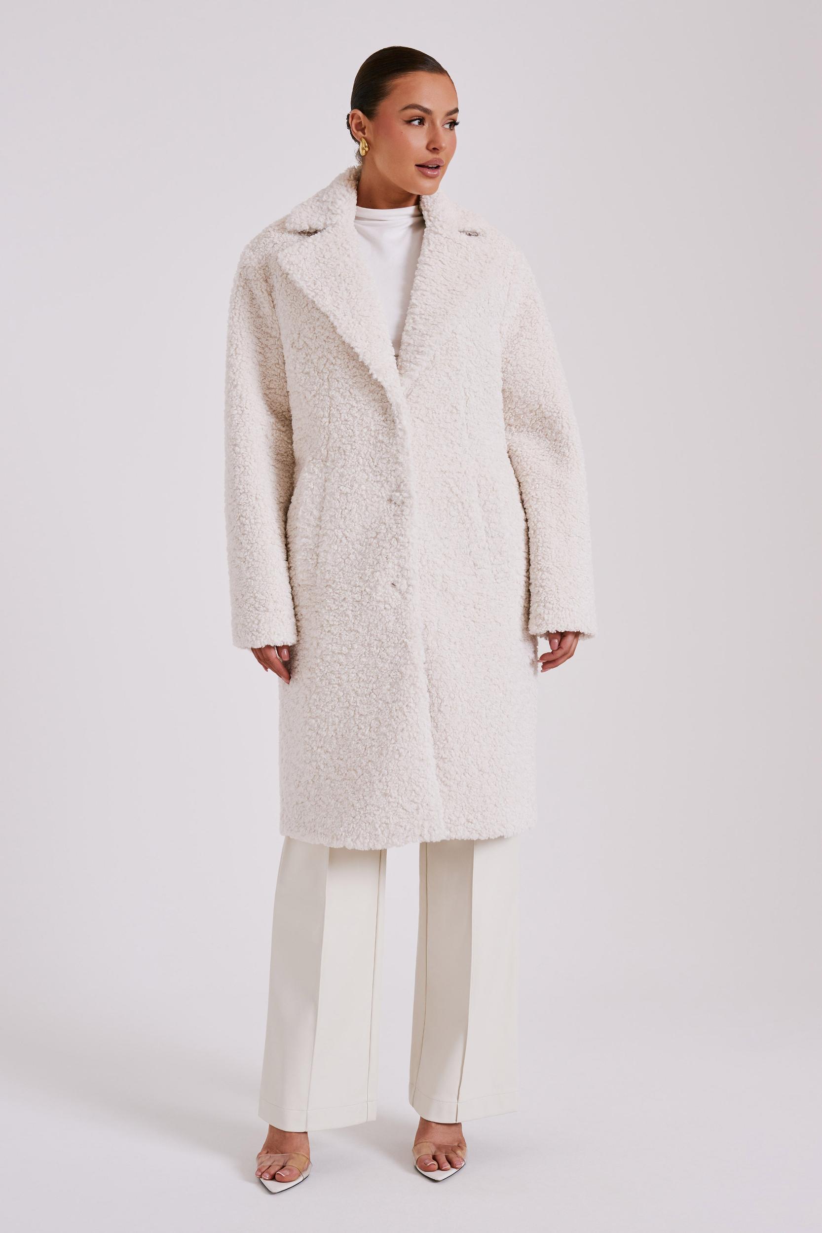Izzy Boucle Coat - Cream Product Image