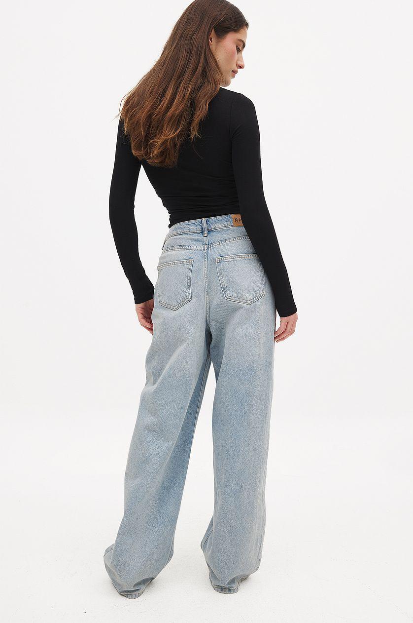 Loose Low Waist Long Jeans Product Image