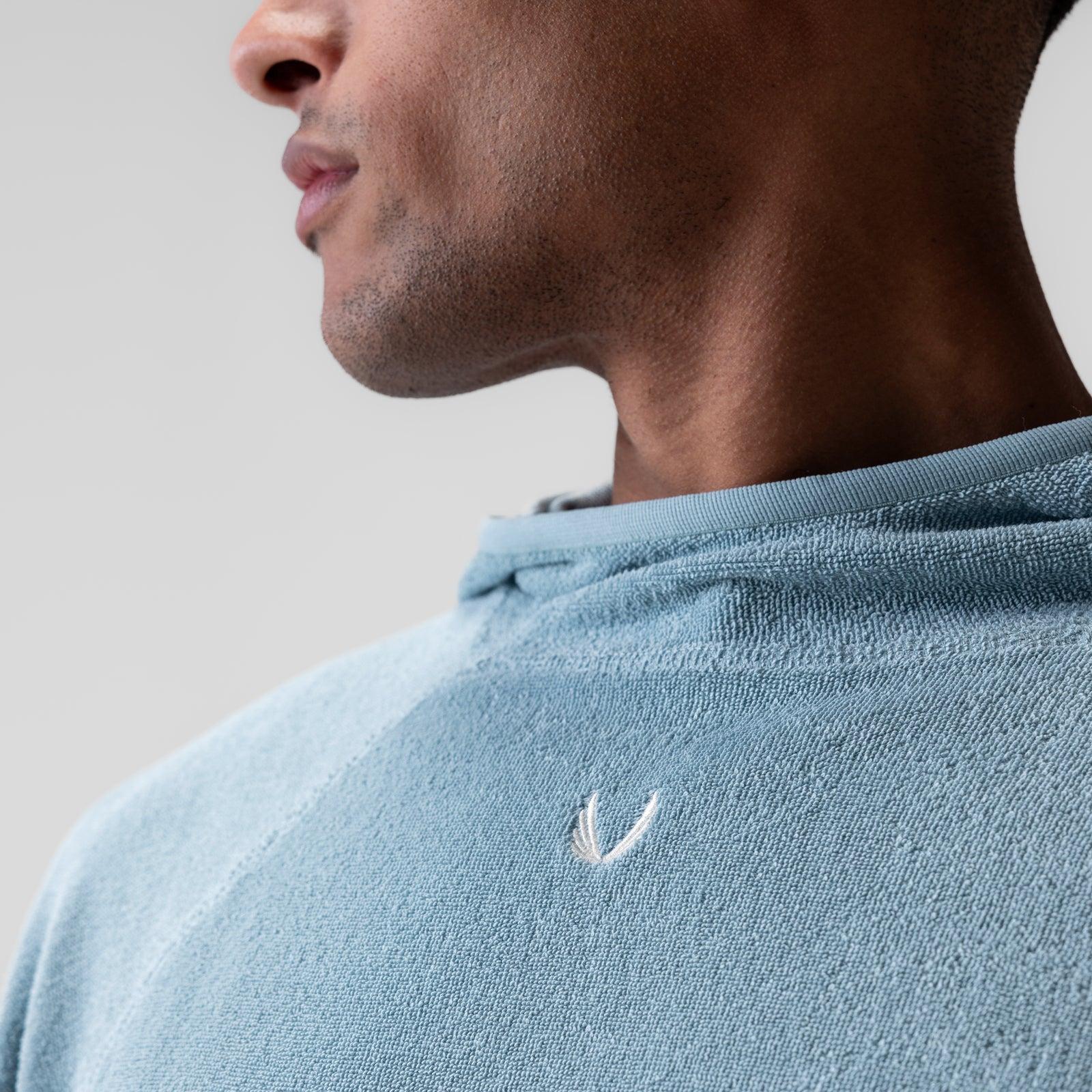 1054. Towel Terry Reversible Hoodie - Light Sky Product Image