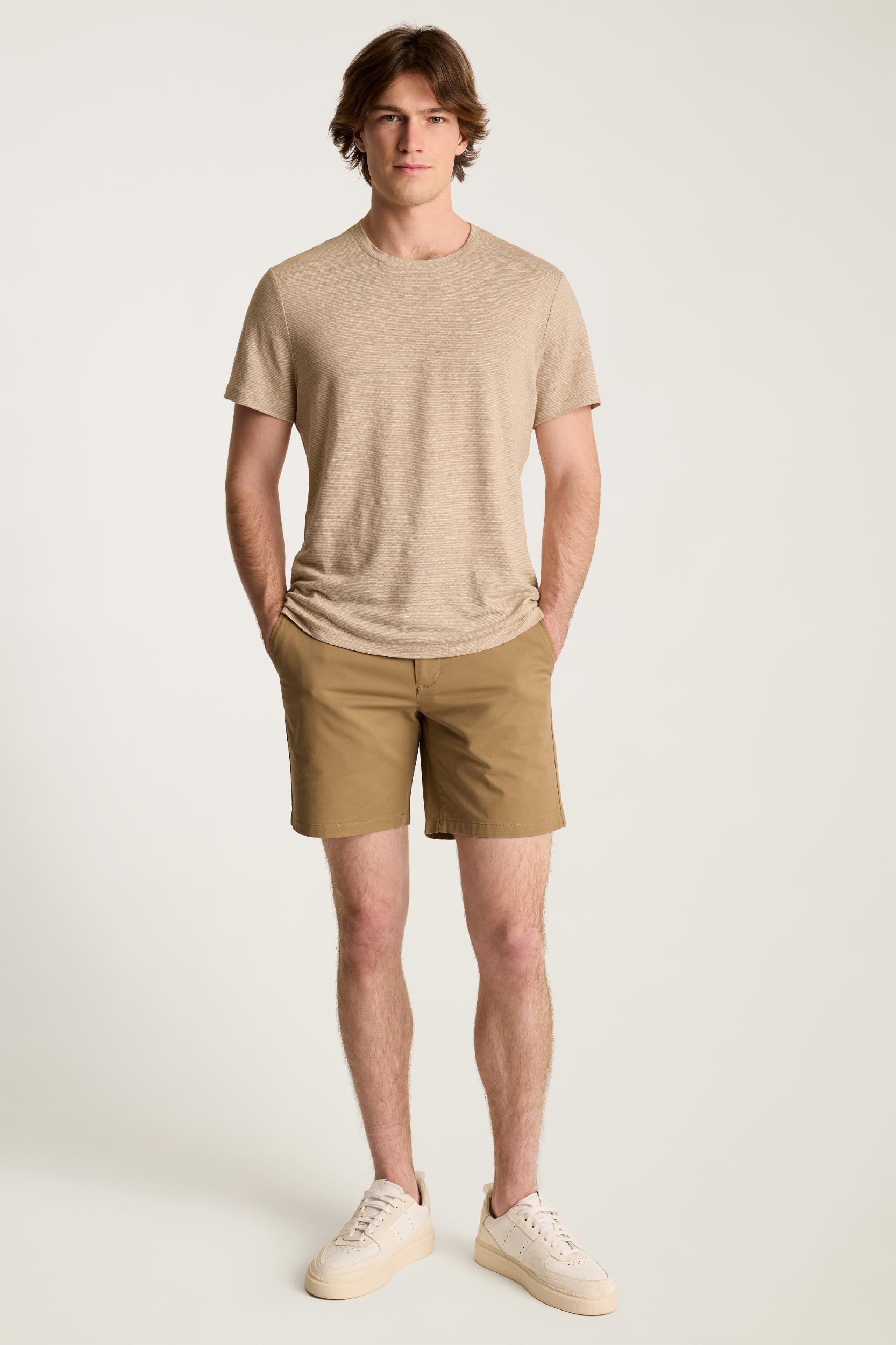 Linen Crew Neck Tee Product Image