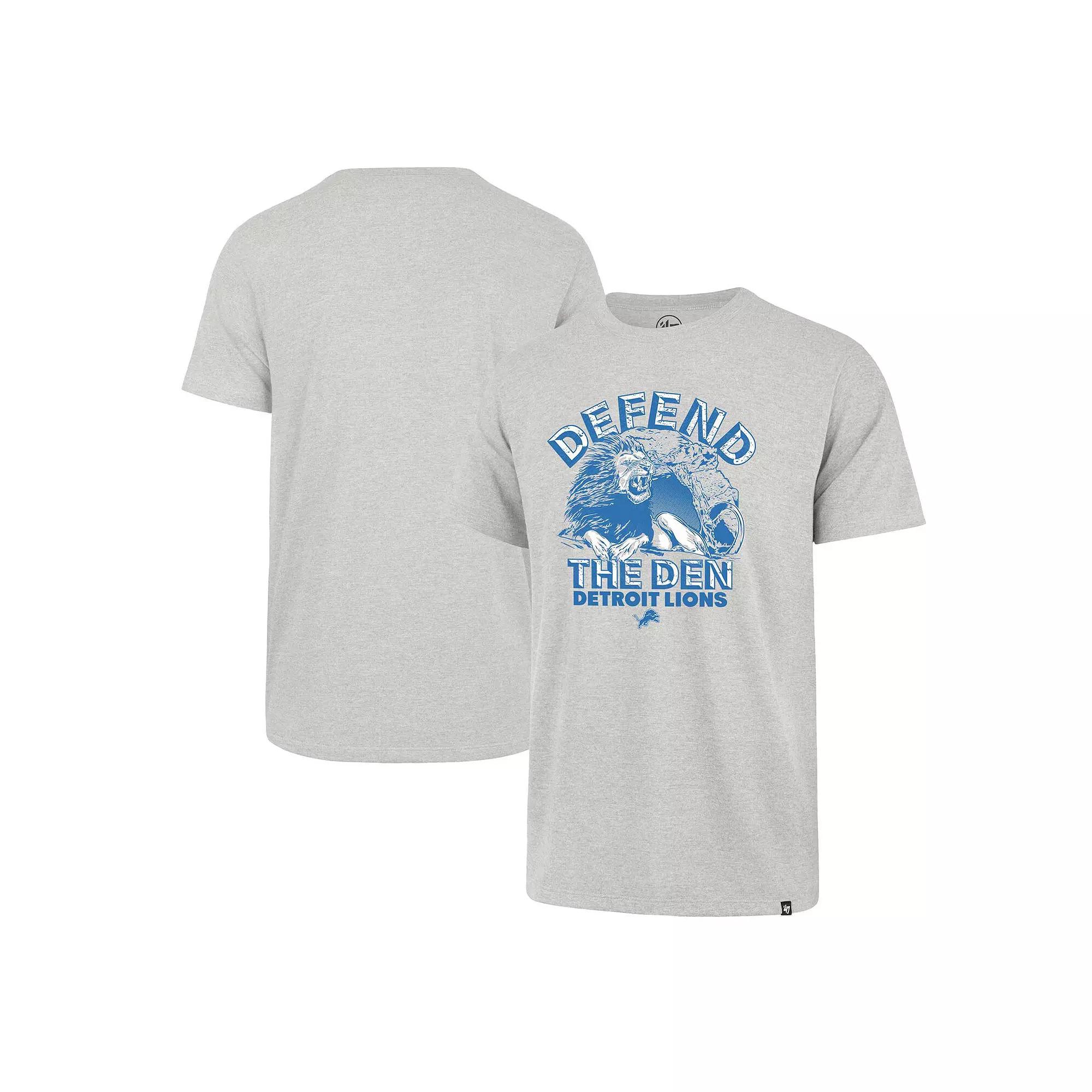 Men's '47 Gray Detroit Lions Regional Franklin T-Shirt,  Product Image