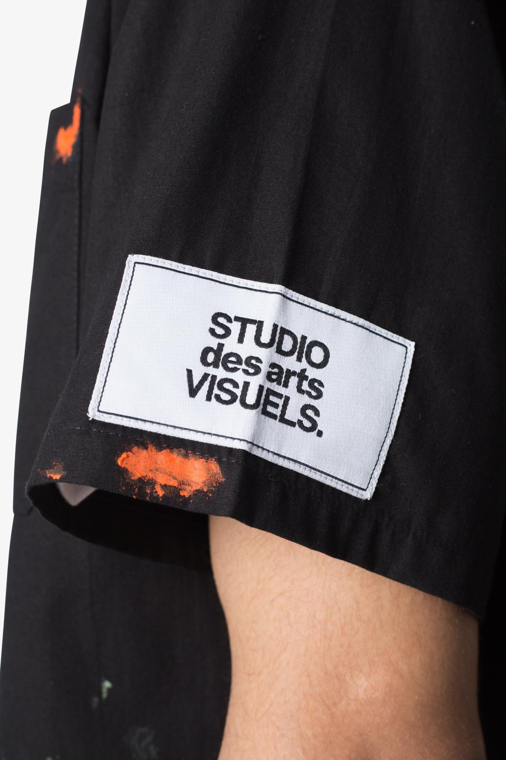 Poplin Painter S/S Shirt - Black Product Image