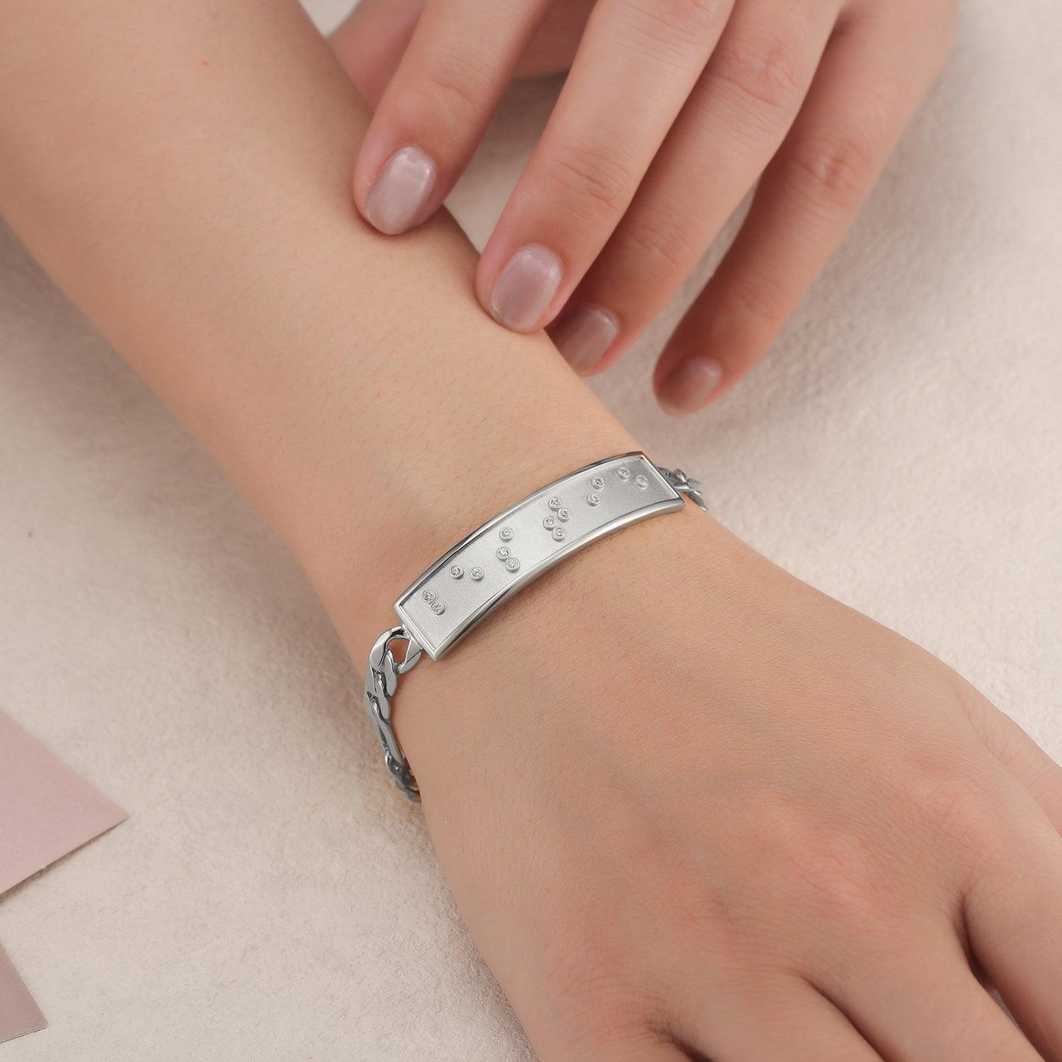 Touchstone Bestie ID Link Bracelet in Silver Product Image