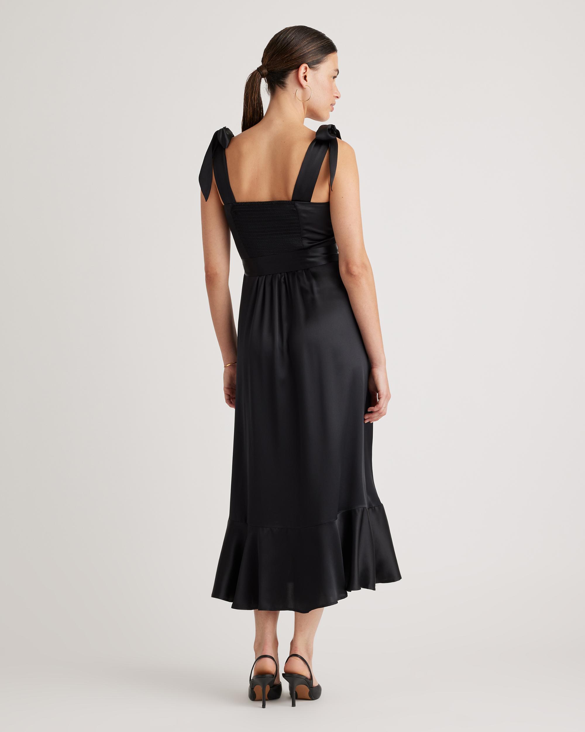 Quince | Women's Square Neck Midi Dress Size XL, Mulberry Silk Product Image