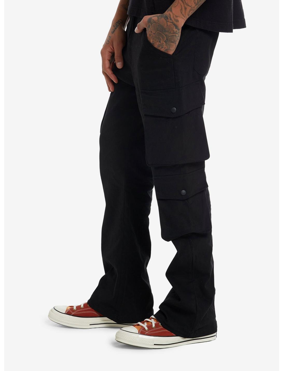 Black Snap Pocket Cargo Pants Product Image