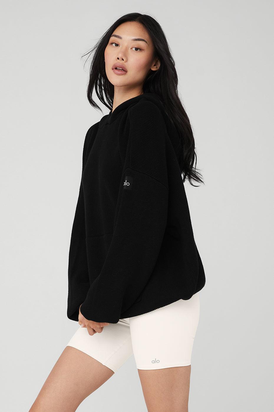 Scholar Hooded Sweater - Black Female Product Image