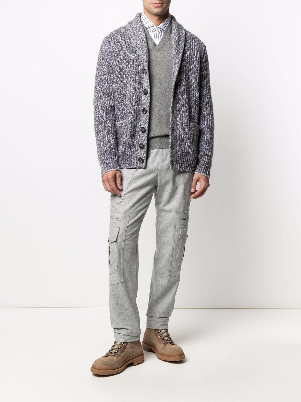 panelled straight-leg cargo trousers Product Image