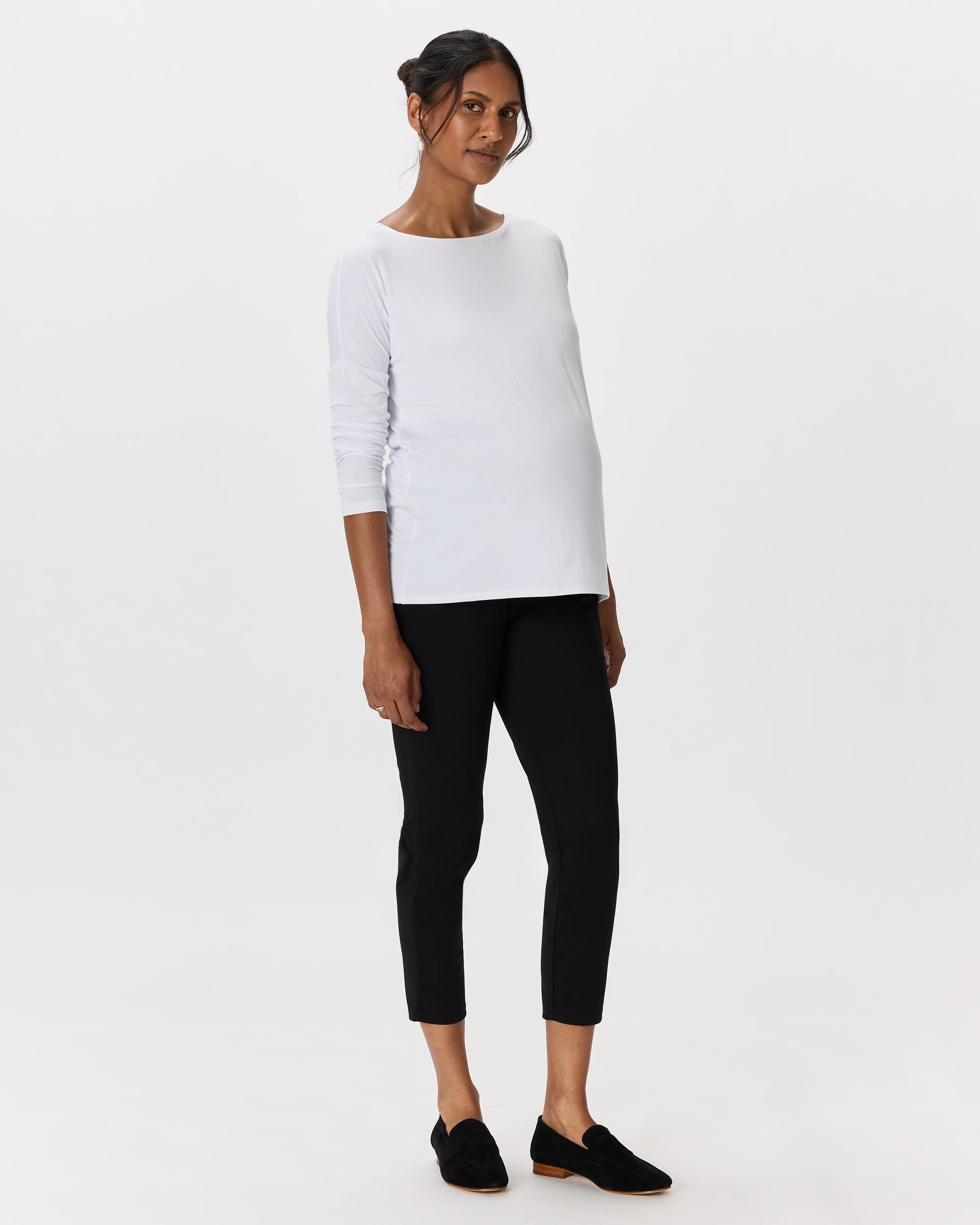 Quince | Women's Bamboo Jersey Maternity Long Sleeve T-Shirt Product Image