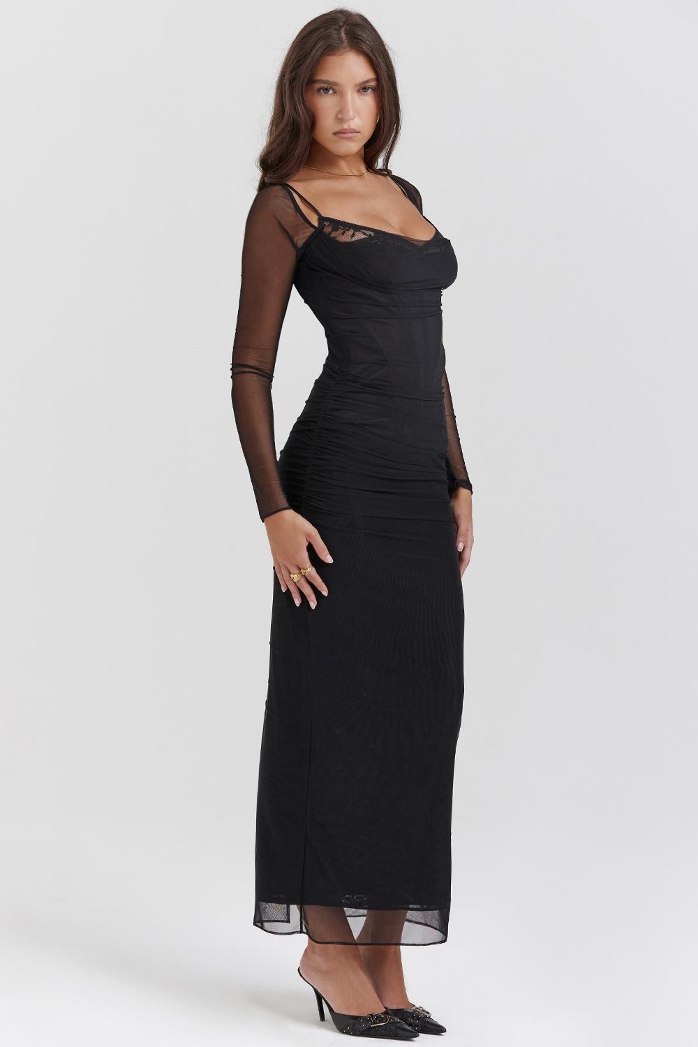 Katarina  black maxi dress Product Image