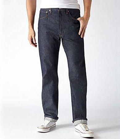 Big & Tall Levis 501 Original Shrink-To-Fit Jeans, Mens Rigid Blue Product Image