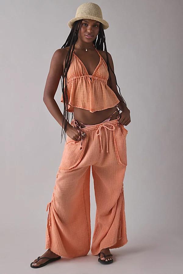 Out From Under Ocean Air Cinched Wide-Leg Gauze Pant Womens at Urban Outfitters Product Image